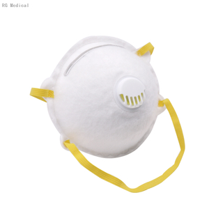 Becherform FFP3 Atemschutzmaske mit weißen Ventilstirnbändern